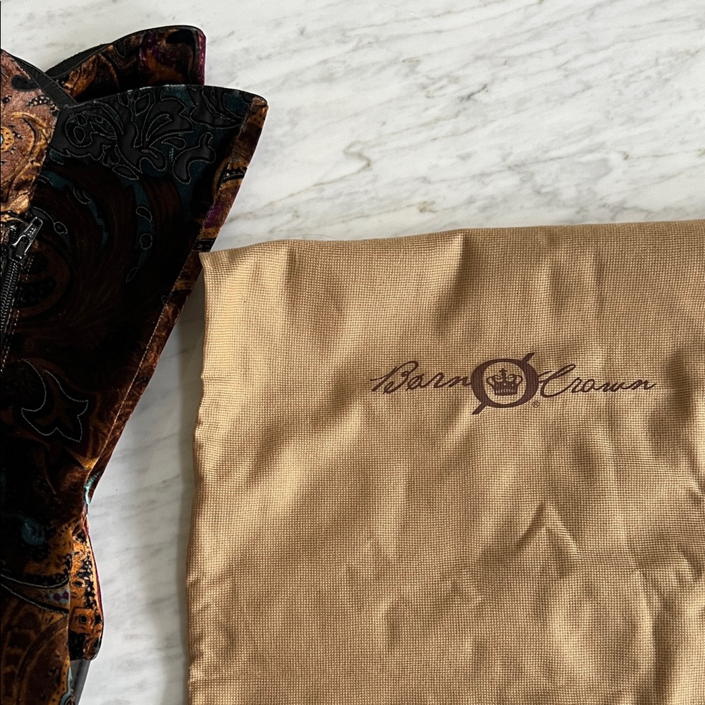 BORN CROWN Paisley Velvet Women's Boots - Picture 8 of 9